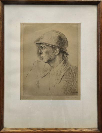André JACQUES (1880 -1960). Portrait de Pierre,...