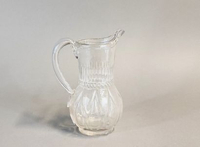 Colorless and translucent blown glass cider...