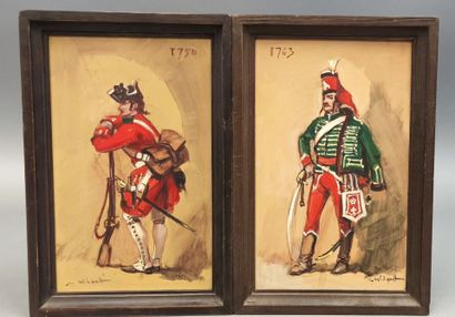 Marcel WIBAULT (1904-1998). Hussard de Bercheny,...