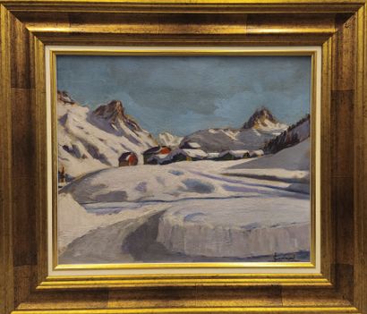 Joseph Victor COMMUNAL (1876-1962). Le Hameau...