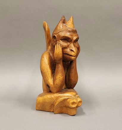 Gargouille (dans le goût) en bois sculpté...