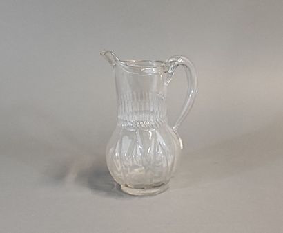 Colorless and translucent blown glass cider...