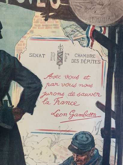 Lot de 5 affiches lithographiques comprenant...