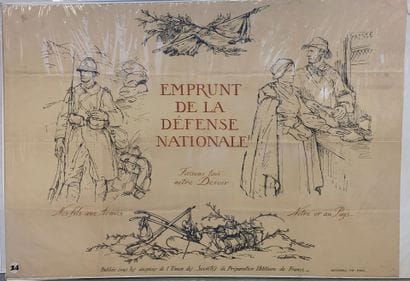 Lot de 3 affiches lithographiques comprenant...