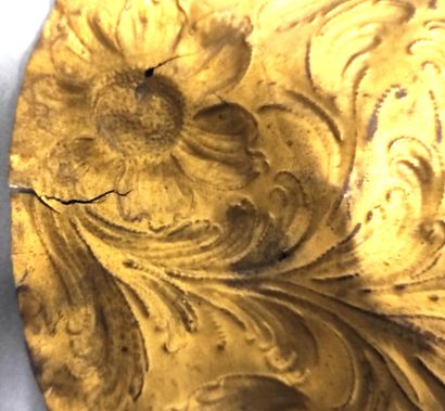 Embossed, chased and gilded copper ceremonial...
