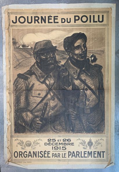 Lot de 4 affiches lithographiques comprenant...