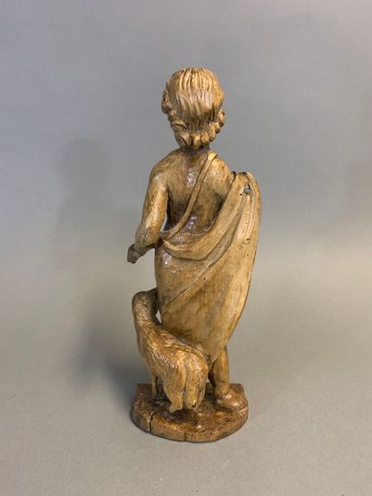 Saint John the Baptist. Statuette in natural...