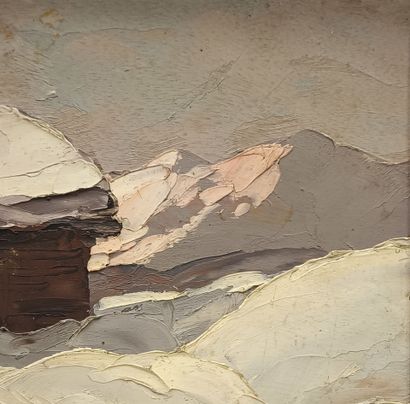 Lucien POIGNANT (1905-1941). Chalet de montagne...
