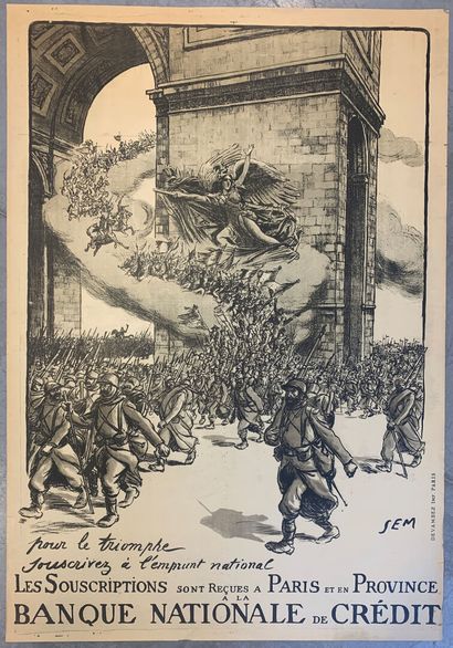 Lot de 3 affiches comprenant : - SEM (1863-1934),...