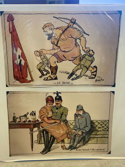Lot de 6 affiches et 8 reproductions comprenant...