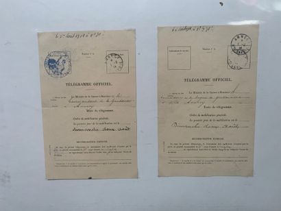 Lot d'affiches et enveloppes comprenant :...