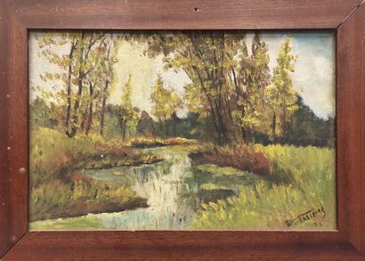 R. TEASSEIRG (Ecole moderne). Bord de rivière,...