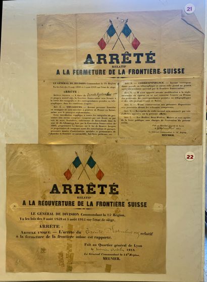 Lot de 6 affiches et 8 reproductions comprenant...