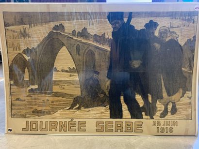 Lot de 2 affiches lithographiques comprenant...