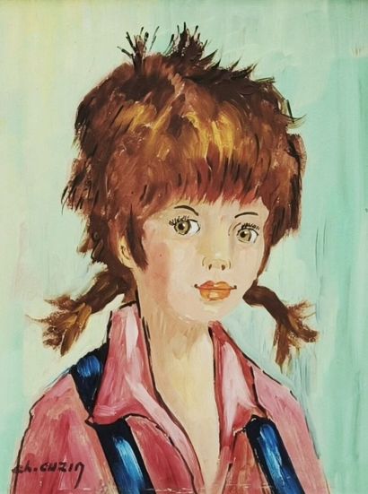Charles CUZIN ( 1907-1975). Deux portraits...