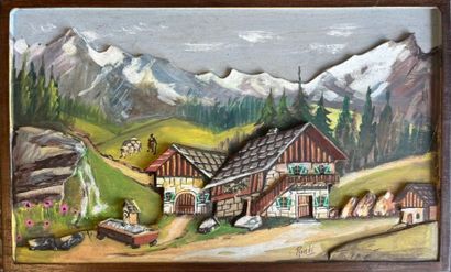 SAVOIE - Série de deux tableaux sur bois...