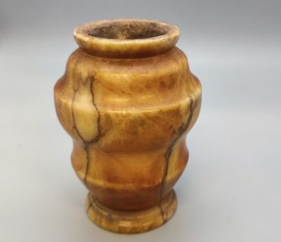 Old alabaster ointment jar. Beautiful patina....