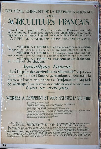 Lot de 4 affiches (dont 3 lithographiques)...