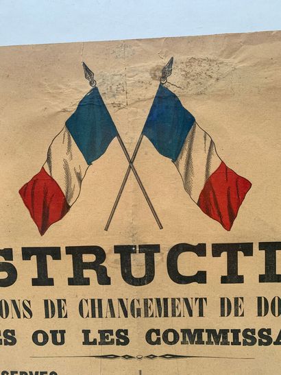 Lot de 7 affiches comprenant : - Instruction...