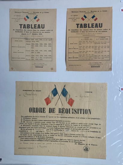 Lot de 13 affiches comprenant : - Ordre de...