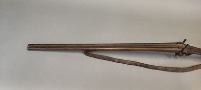 Fusil de chasse à broche pontet volute, crosse...