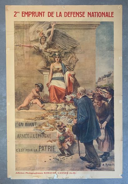 Lot de 5 affiches (dont 3 lithographiques)...
