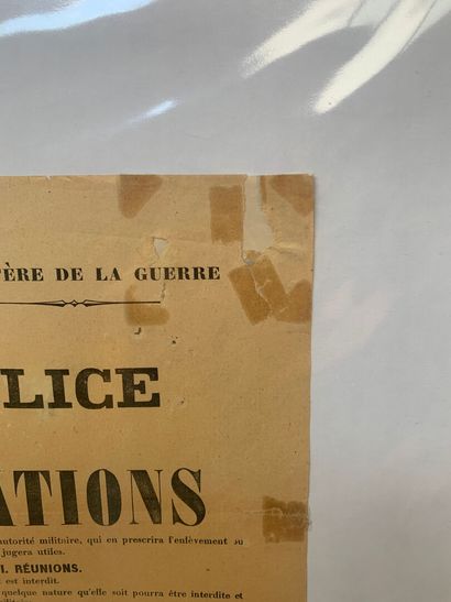 Lot de 7 affiches comprenant : - Ordre de...