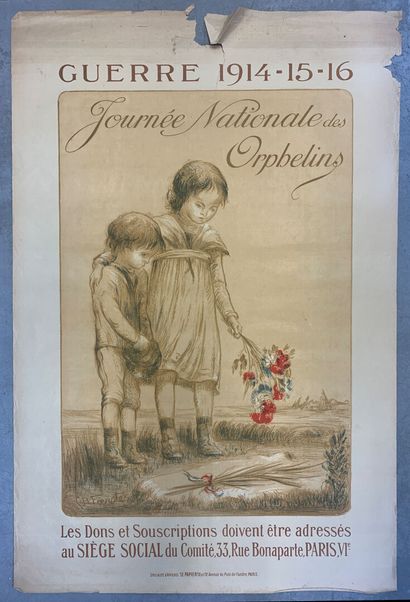 Lot de 4 affiches lithographiques comprenant...
