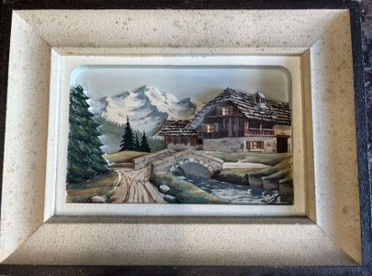 SAVOIE - Série de deux tableaux sur bois...
