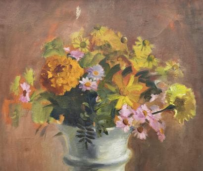 Amédée DAILLE (1896-1985). Bouquet de fleurs,...