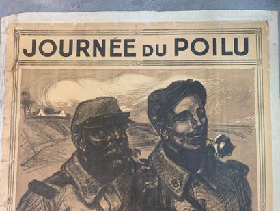 Lot de 4 affiches lithographiques comprenant...