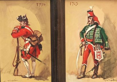 Marcel WIBAULT (1904-1998). Hussard de Bercheny,...