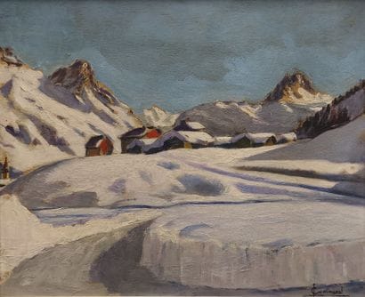 Joseph Victor COMMUNAL (1876-1962). Le Hameau...
