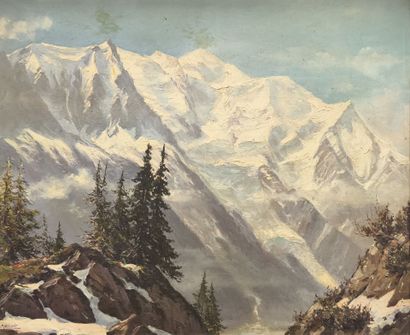 Marcel WIBAULT (1905-1998). Chamonix, Le...