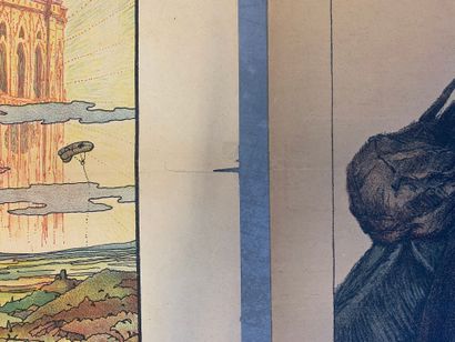 Lot de 6 affiches et 8 reproductions comprenant...