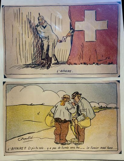 Lot de 6 affiches et 8 reproductions comprenant...