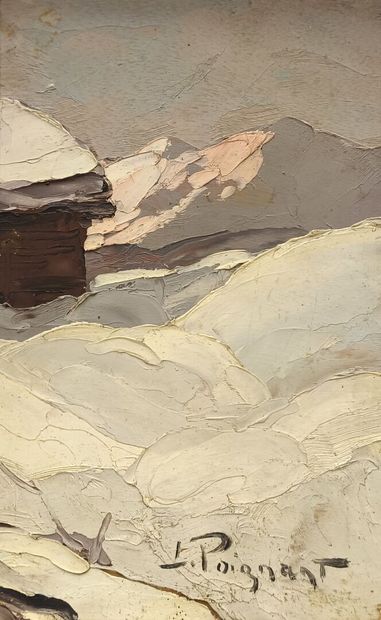 Lucien POIGNANT (1905-1941). Chalet de montagne...