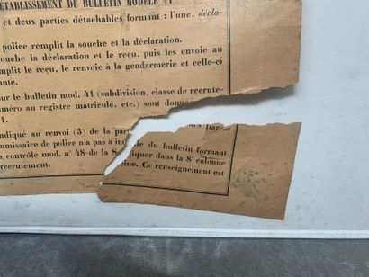 Lot de 7 affiches comprenant : - Instruction...