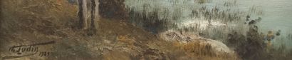 Charles LUDIN (1867-1949). Lac d'Aiguebelette,...