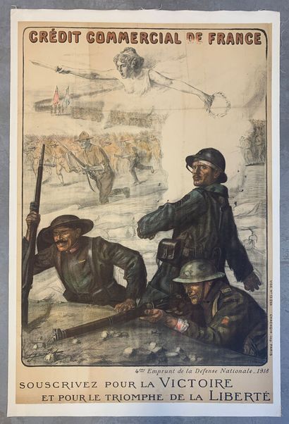 Lot de 5 affiches (dont 3 lithographiques)...