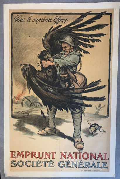 Lot de 5 affiches (dont 3 lithographiques)...