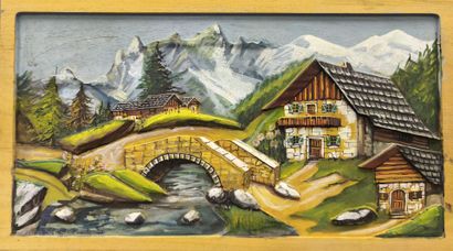 SAVOIE - Série de deux tableaux sur bois...