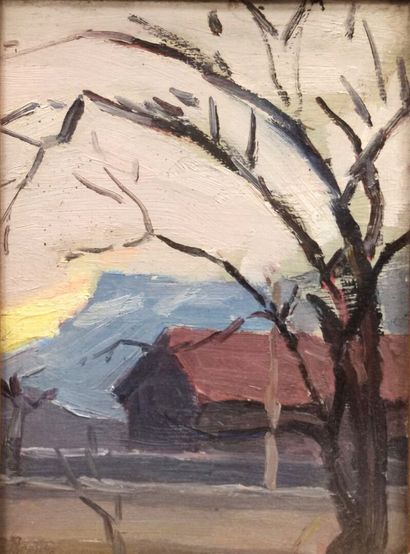 Jacques PEROTTO (1879-1937). Coucher de soleil...