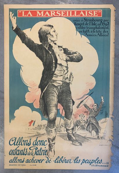 Lot de 4 affiches (dont 3 lithographiques)...