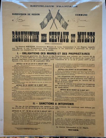 Lot de 6 affiches comprenant : - Ordre de...