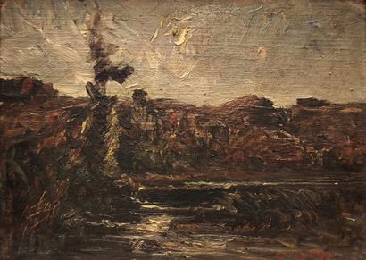 François Auguste RAVIER (1814-1895). Paysage...