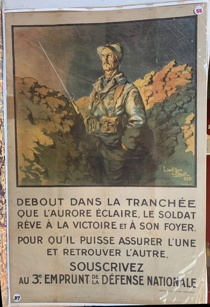 Lot de 4 affiches (dont 3 lithographiques)...