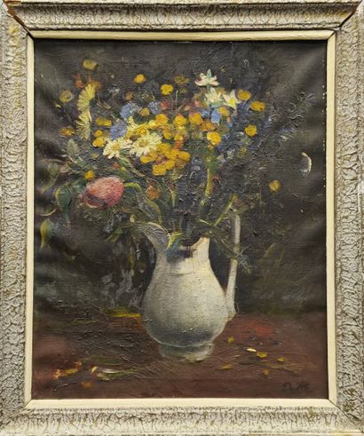 Amédée DAILLE (1896-1985). Bouquet de fleurs...