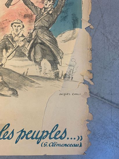 Lot de 4 affiches (dont 3 lithographiques)...