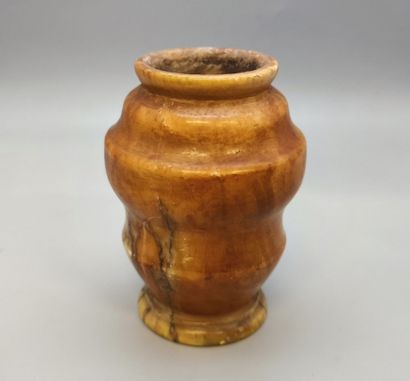 Old alabaster ointment jar. Beautiful patina....